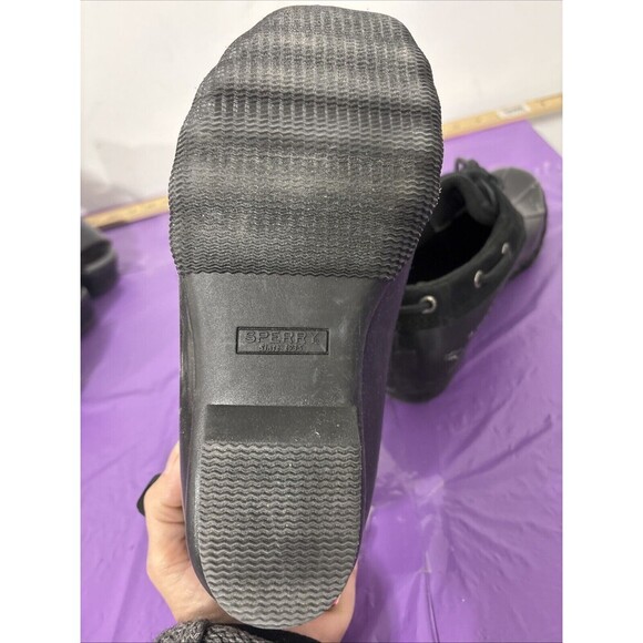 Sperry Top-Sider Women’s Size 5.5 Waterproof BlackRubber Duck Boots Shoe Slip On - Picture 11 of 12